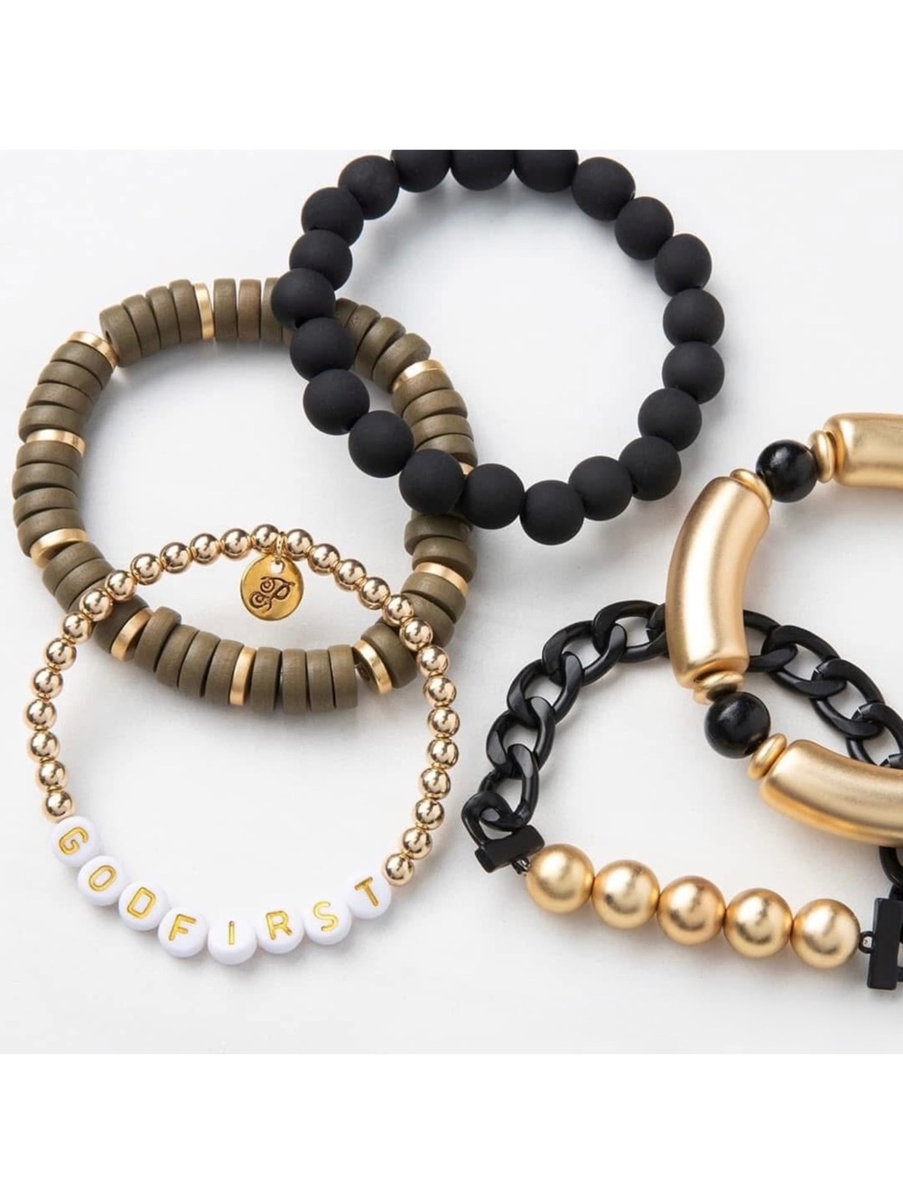 🆕 God First Bracelet Set Plunder